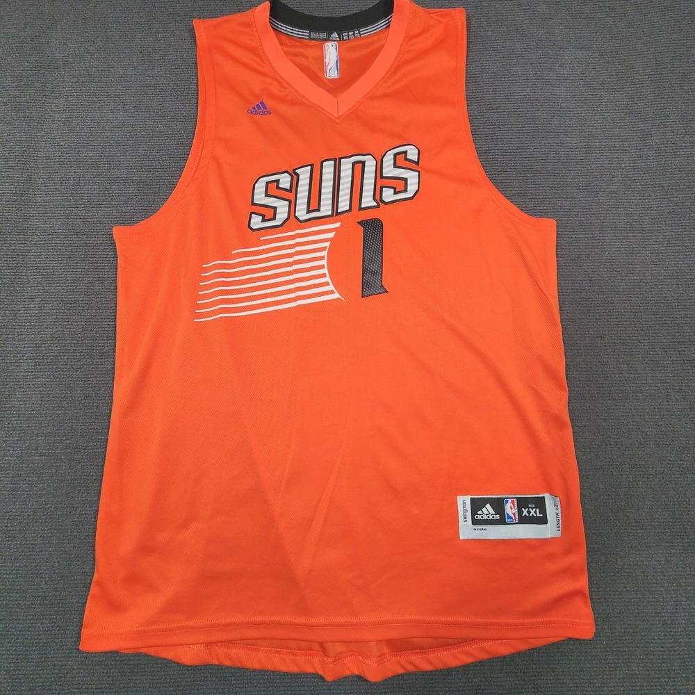 Adidas Phoenix Suns Devin Booker Men XXL Orange Swingman Jersey NBA Basketball